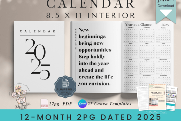 Download 2025 12-Month Calendar - Premium Bundle