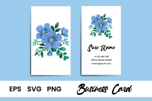 Download Name Card Template Beautiful Flower SVG - Name card template Collection