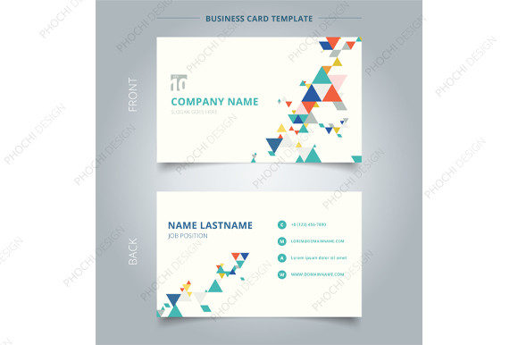 Download Business Name Card Template Triangles - Name card template Collection