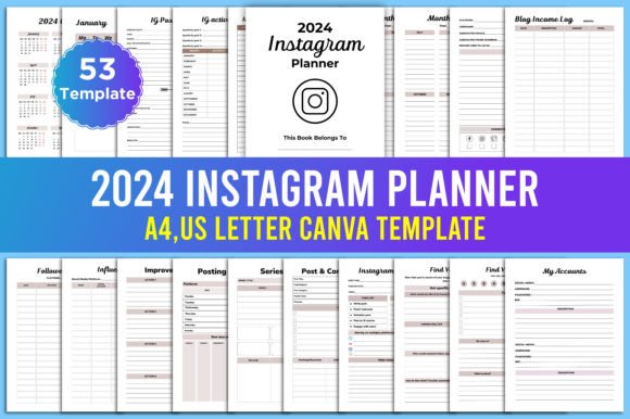 Download 2024 Instagram Planner Canva Template - Premium Resources
